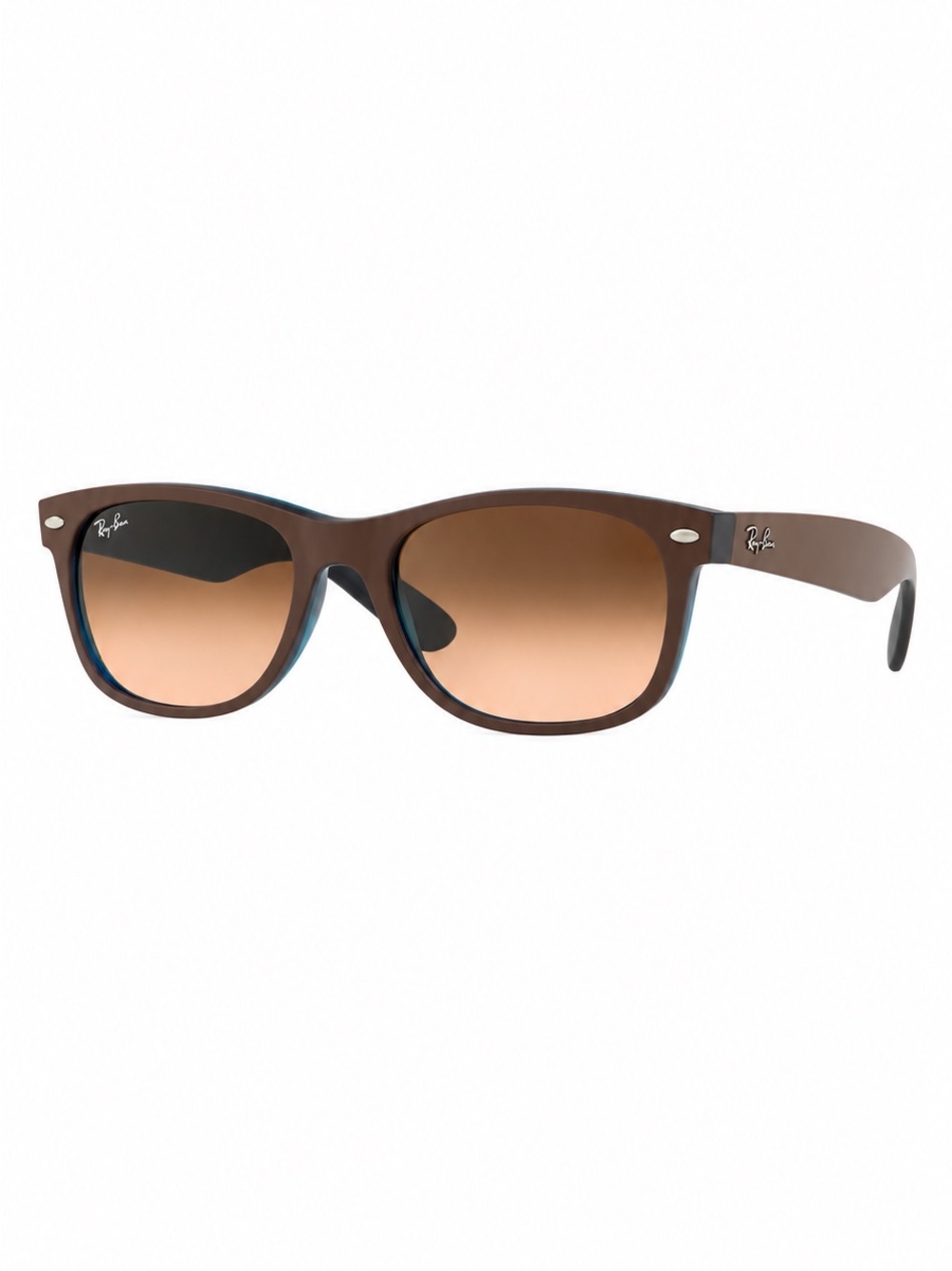 Ray-Ban RB2132 New Wayfarer Polarized Sunglasses Brown Blue